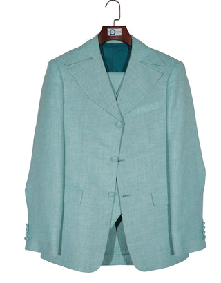 Linen Suit - 60s Fashion Mint Green Linen Suit