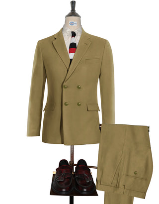 Khaki Double Breasted Suit