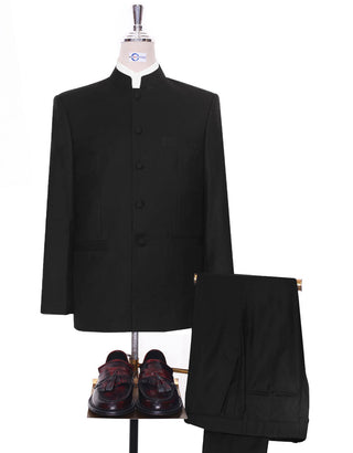 Nehru Collar Suit | Black Nehru Suit