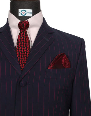 Men’s Multi Color Stripe Suit – Classic Tailored Fit