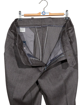Mod Suit - Brown Grey Herringbone Tweed Suit 2-3 Pockets