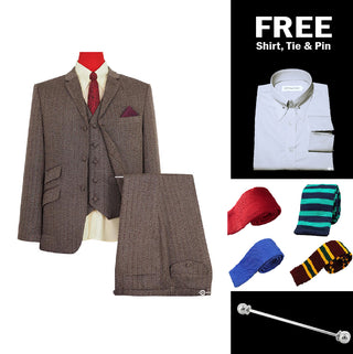 Brown_Herringbone_3_Piece_Suit_Packet