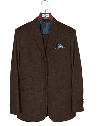 Mod Suit - Vintage Style Brown Linen Suit