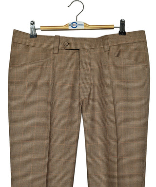 Brown Small Houndstooth Check Suit