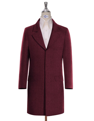 Long Coat | 60s Vintage Style Burgondy Winter Long Coat