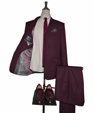 BurgundyBirdseyeSuitLining