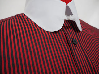 Burgundy and Black Stripe Shirt