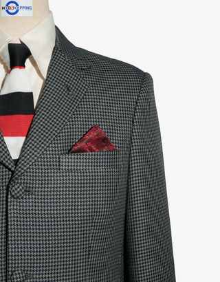Charcoal Grey Houndstooth Jacket