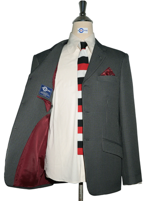 Charcoal Grey Houndstooth Jacket