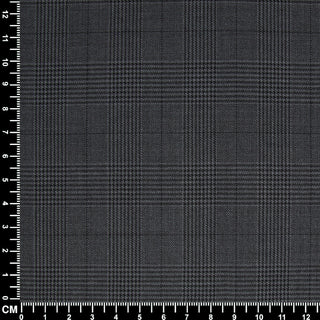 Charcoal Grey Prince of Wales Check Fabric