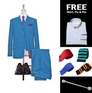 Deep_Sky_Blue_Herringbone_3_Piece_Suit_Packet
