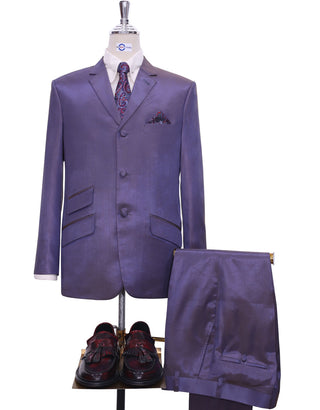 Brown and Purple Two Tone Suit