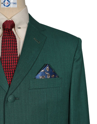 1960s Mod Suit in Green Birdseye – Retro Men’s Suit