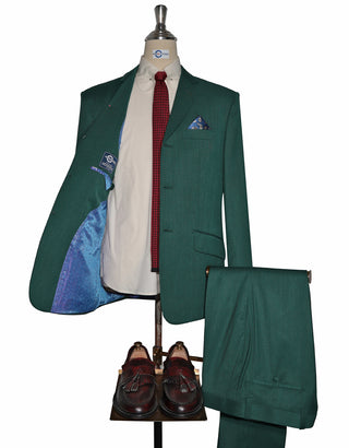 1960s Mod Suit in Green Birdseye – Retro Men’s Suit