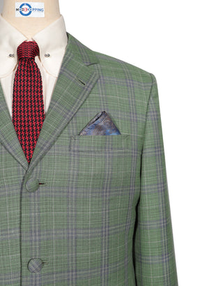 Green Plaid Check Suit Chest