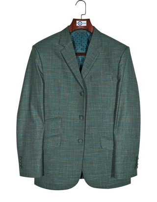 Mod Suit - Green Prince of Wales Check Suit
