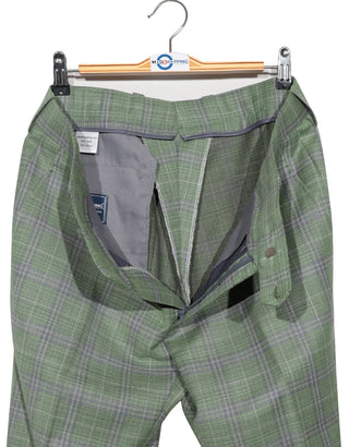 Green Plaid Check Suit Trouser3