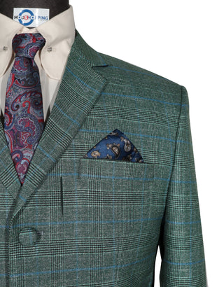 Mod Suit - Green Prince of Wales Check Suit