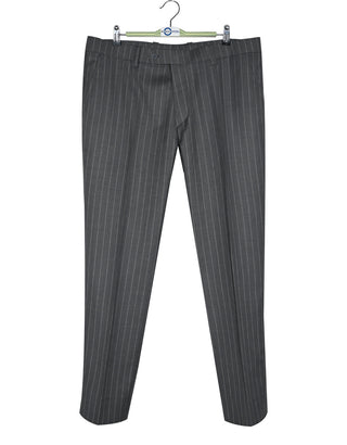 Grey and White Pinstripe Suit