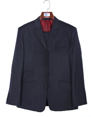 Charcoal Grey Herringbone 4 Button Suit