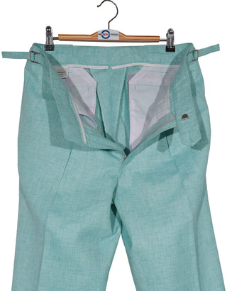 Linen Suit - 60s Fashion Mint Green Linen Suit