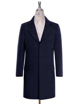 Long Coat | 60s Vintage Style Navy Blue Winter Long Coat