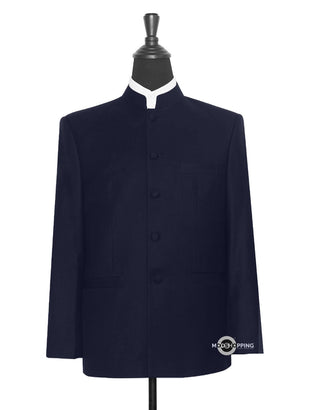 Nehru Collar Suit | Dark Navy Blue Nehru Suit