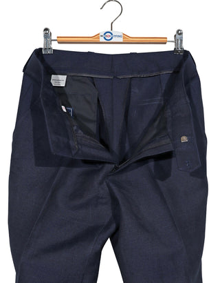 Navy Blue Linen Suit