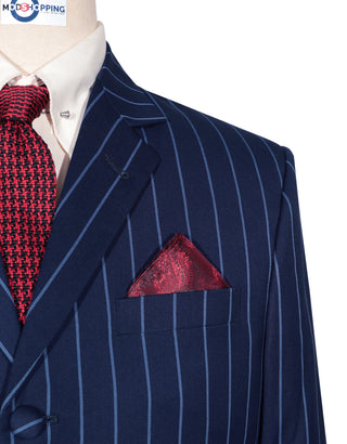 Navy Blue Stripe Suit