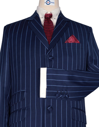 Navy Blue Stripe Suit