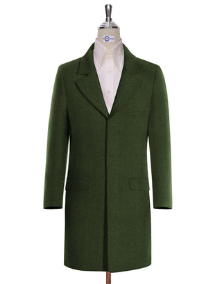 Long Coat | 60s Vintage Style Olive Green Winter Long Coat