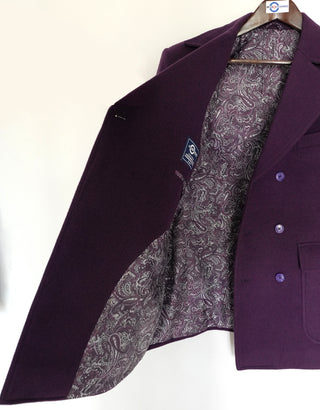 60's Retro Purple Double Breasted Pea Coat