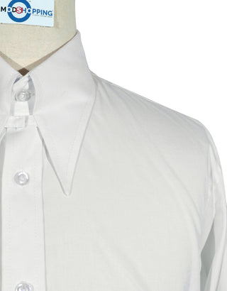 White Tab Collar Shirt