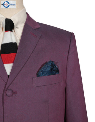 Wine and Blue Two Tone Suit