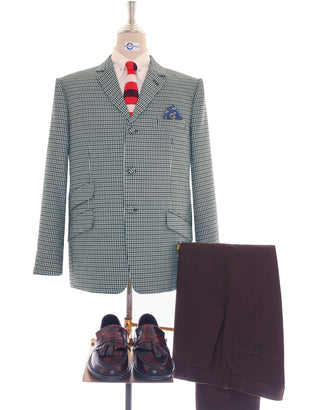 Black and Grey Large Houndstooth Blazer