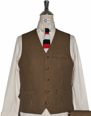 Suit Deals| Buy Brown And Black Houndstooth Suit Get Free 3 Products