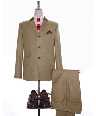 Mod Suit - Brown Prince of Wales Check Suit