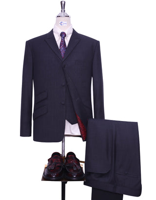 Charcoal Grey Prince Of Wales Check 3 Piece Suit