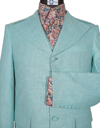 Linen Suit - 60s Fashion Mint Green Linen Suit
