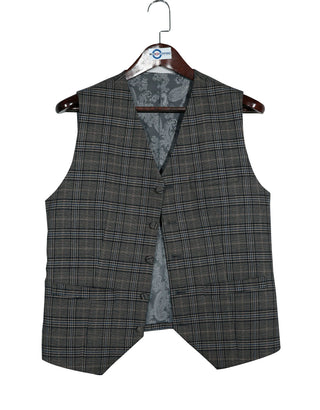 Suit Deals - Grey Prince of Wales Check 3 Piece Suit