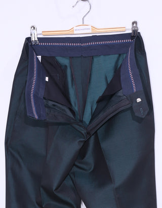 Bottle Green And Black Two Tone Trouser
