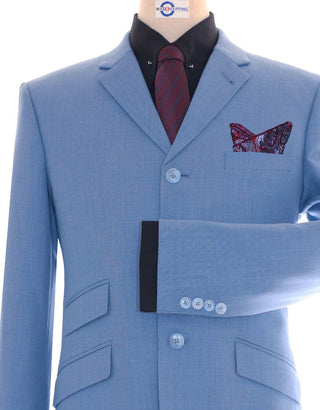 Suit Packet - 60s Mod Style Pale Blue Suit