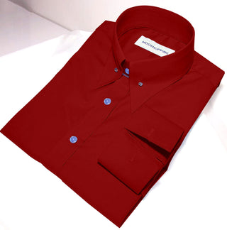 60s Style Red Pin Collar Shirt