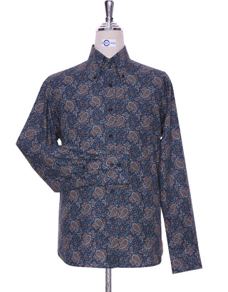 60s Style Multi Color Paisley Shirt