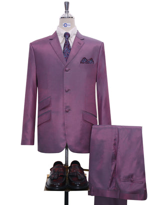 Purple And Sky Two Tone Tonic Suit For Men