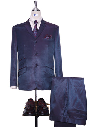 Red and Blue Two Tone Tonic Suit