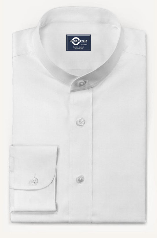 White Mandarin Shirt