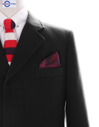 Black Wool Winter Long Coat - Modshopping Clothing