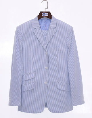 Seersucker Suit Tailored 3 Button Mod Suit