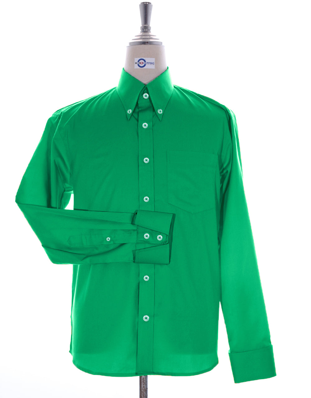 Button Down Collar Shirt Green Color Shirt Clothing